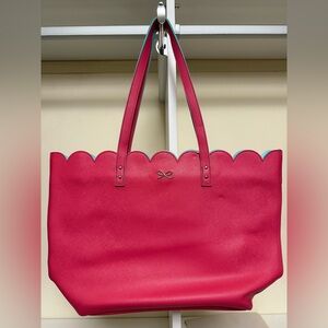 Pink/Aqua Bath and Body Works Scalloped Tote Bag NWT